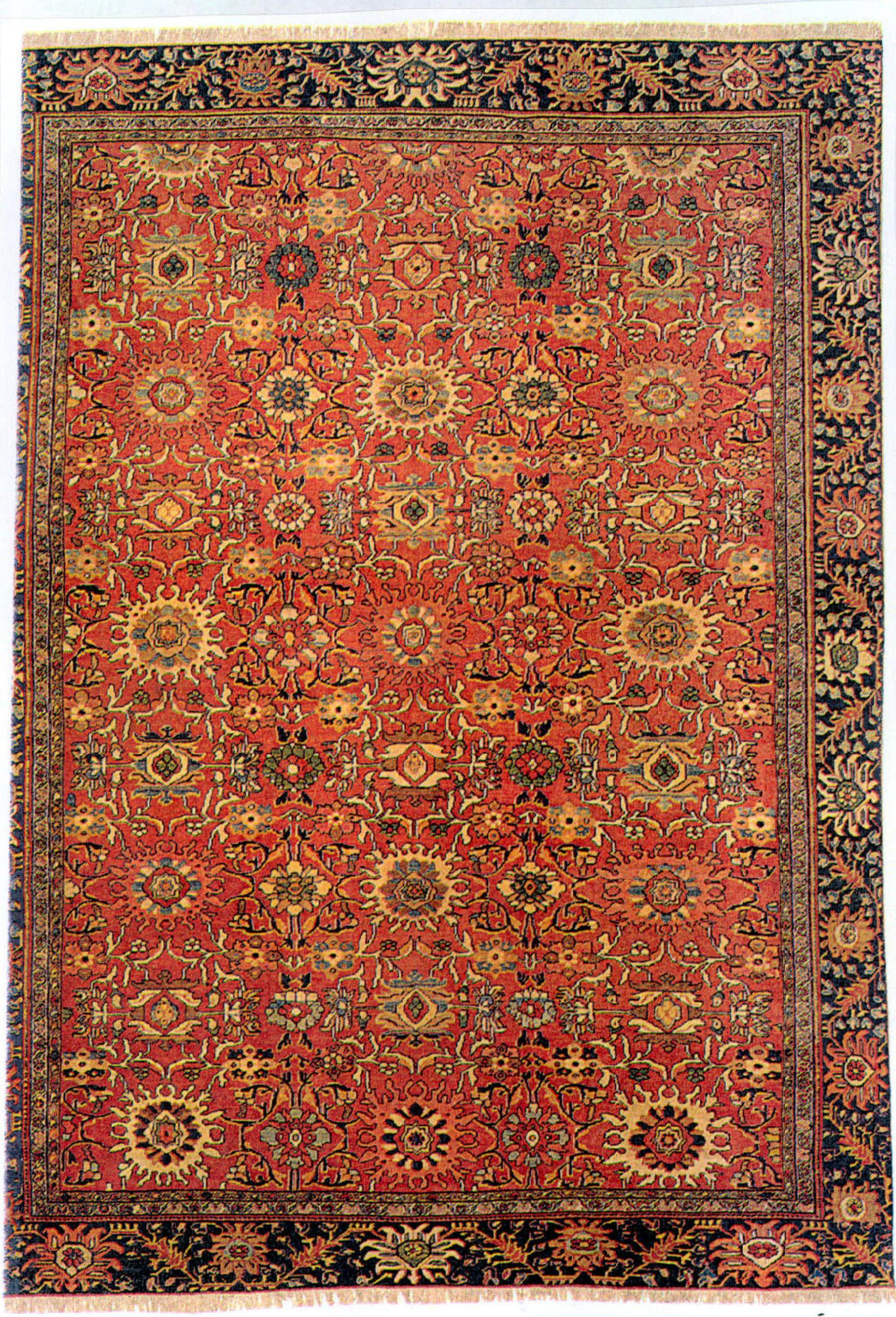 1890年 精细的伊朗城市地毯